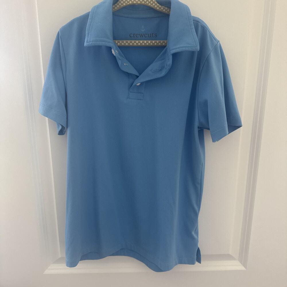 Boys Crewcuts Blue Polo Shirt Size Medium 8-9